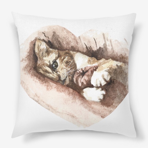 Подушка «Котик валентинка»