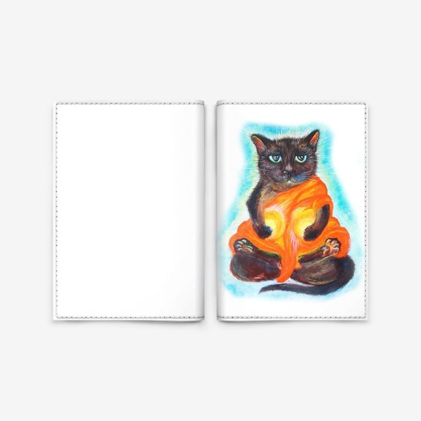 Обложка для паспорта «Кот Я больше не Будда»