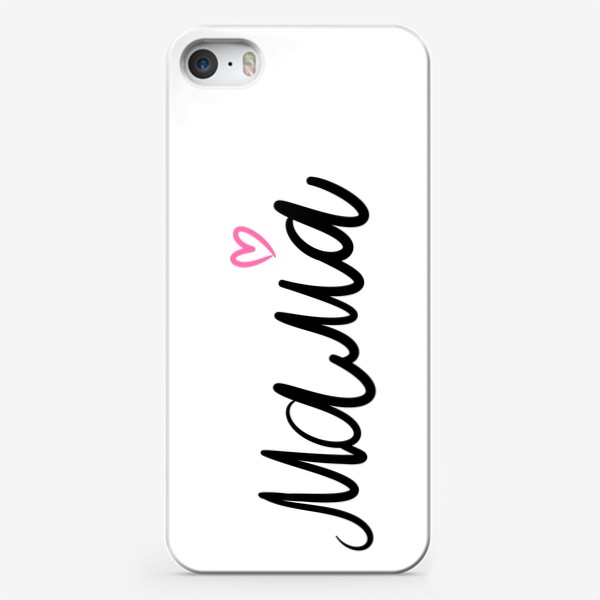 Чехол iPhone «Мама с розовым сердечком»