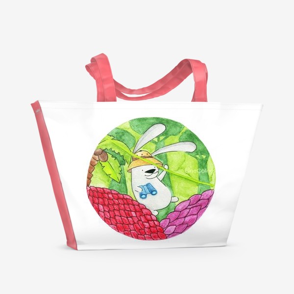 Пляжная сумка «Заяц в джунглях»