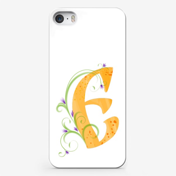 Чехол iPhone «Вензель буквы "Е" в старославянском стиле»