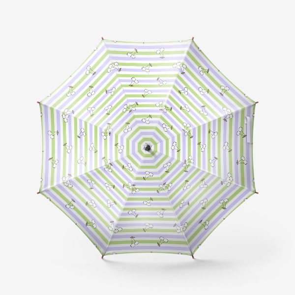 Зонт «Вишни и полоска»