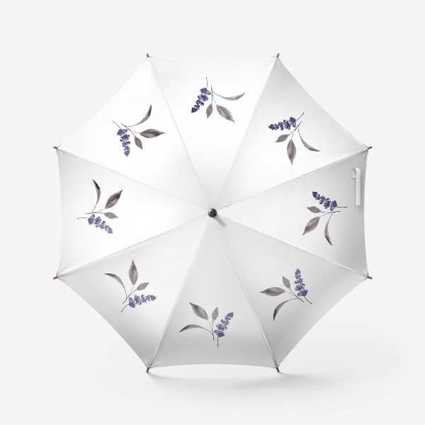 Зонт «Готичные благородные темные цветы, красивая минималистичная акварельная композиция в готическом стиле»
