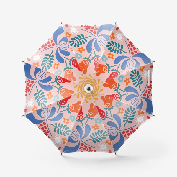 Зонт «цветы фольклер»