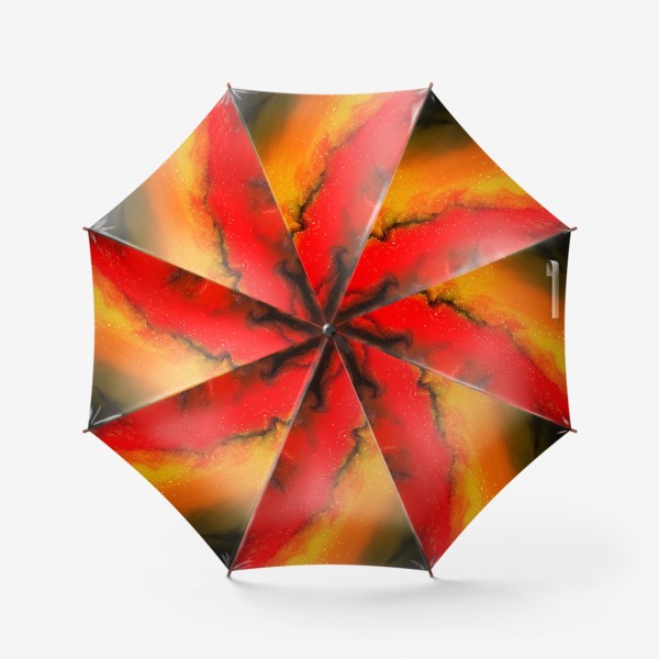 Зонт «Красно-черный рисунок под мрамор»