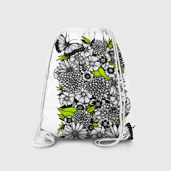 Рюкзак «Цветы и бабочки (Лето, весна, букет)»
