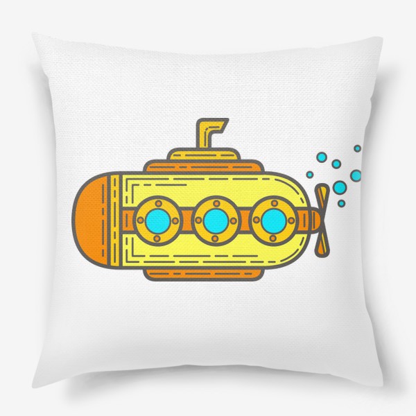 Подушка «Желтая подводная лодка. »