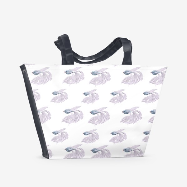 Пляжная сумка «Голубые рыбки»