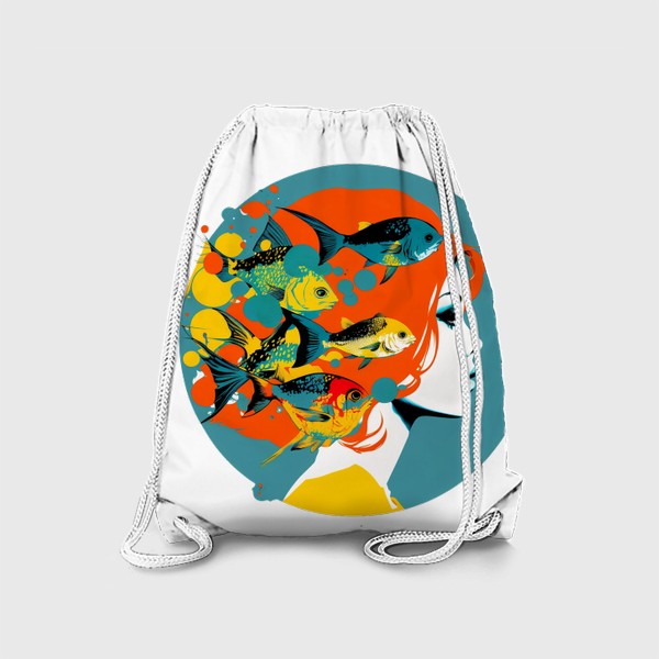 Рюкзак «Девушка Рыбы - стильный поп-арт. Принт знаки зодиака»