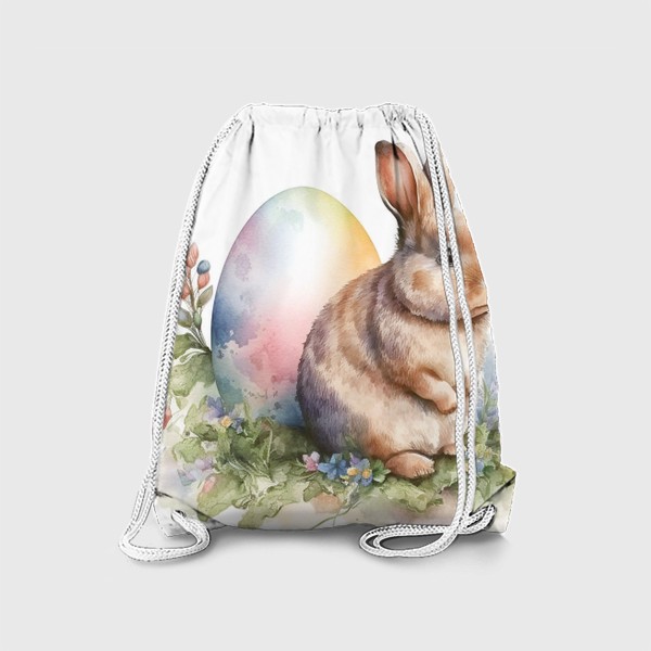 Рюкзак «Пасхальный кролик. Акварельный весенний принт»