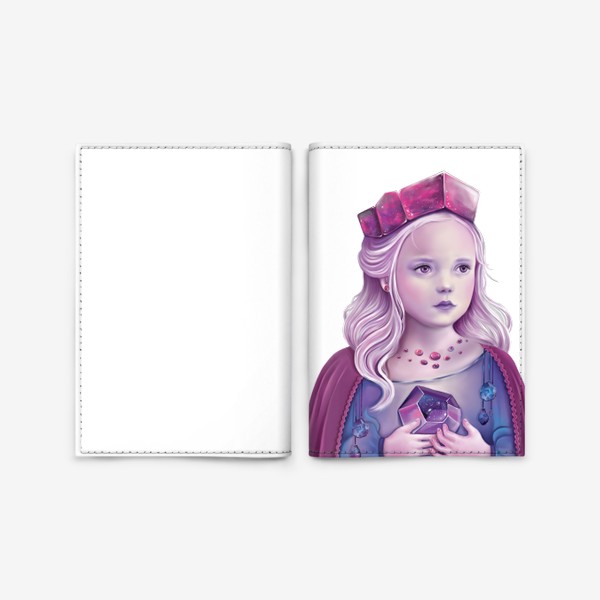 Обложка для паспорта «Девушка с аметистом»
