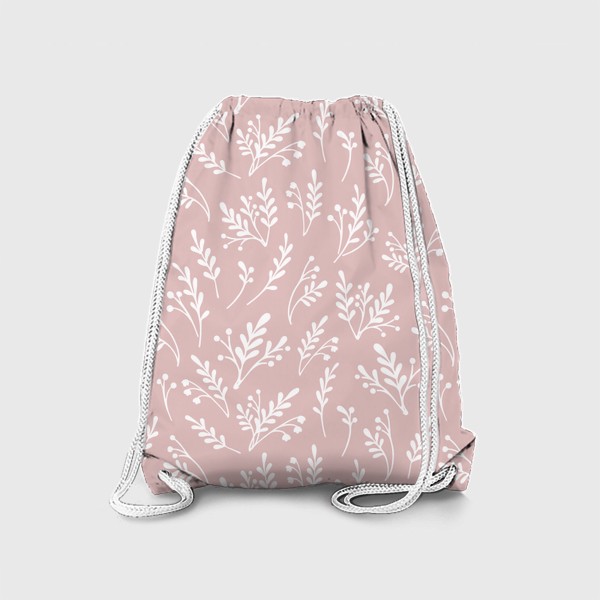 Рюкзак «Нежный принт с силуэтами трав и цветов»