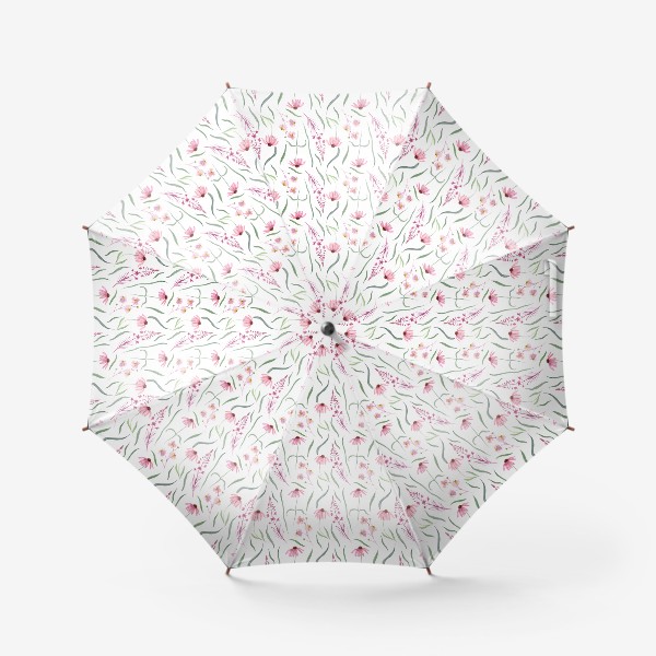 Зонт «Акварельный летний паттерн Луговые цветы»