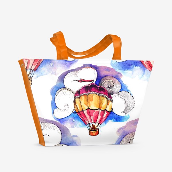 Пляжная сумка «воздушные шары в небе»