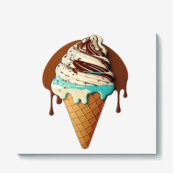 Холст «Мороженое. Шоколадный десерт.»