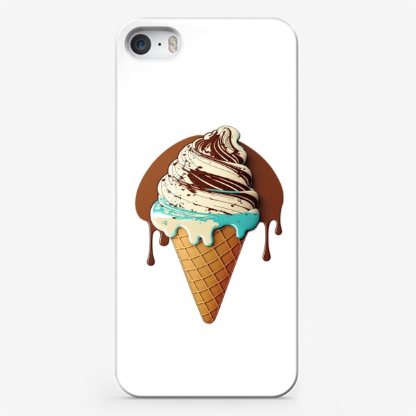 Чехол iPhone «Мороженое. Шоколадный десерт.»