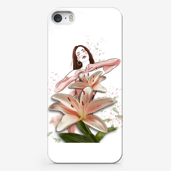 Чехол iPhone «Девушка-лилия»