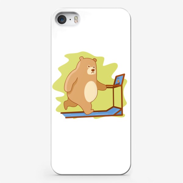 Чехол iPhone «Медведь на беговой дорожке »
