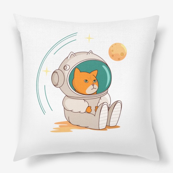 Подушка «Кот в космосе »