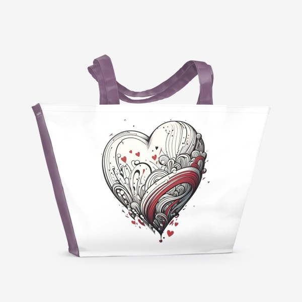 Пляжная сумка «Сердечко. Любовь.»