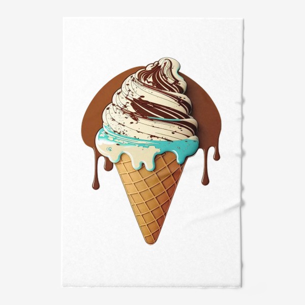 Полотенце «Мороженое. Шоколадный десерт.»