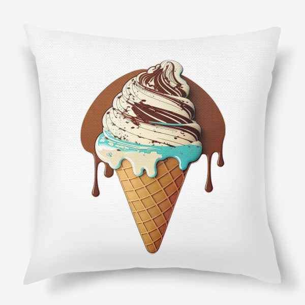 Подушка «Мороженое. Шоколадный десерт.»