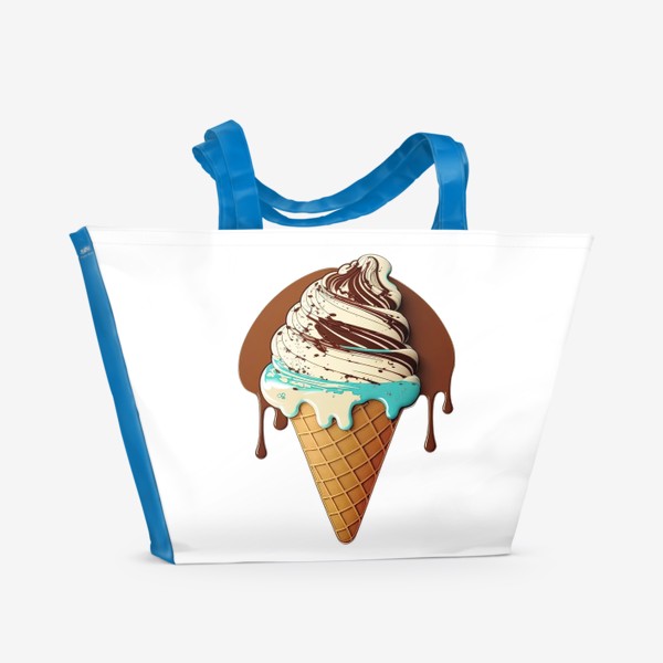 Пляжная сумка «Мороженое. Шоколадный десерт.»