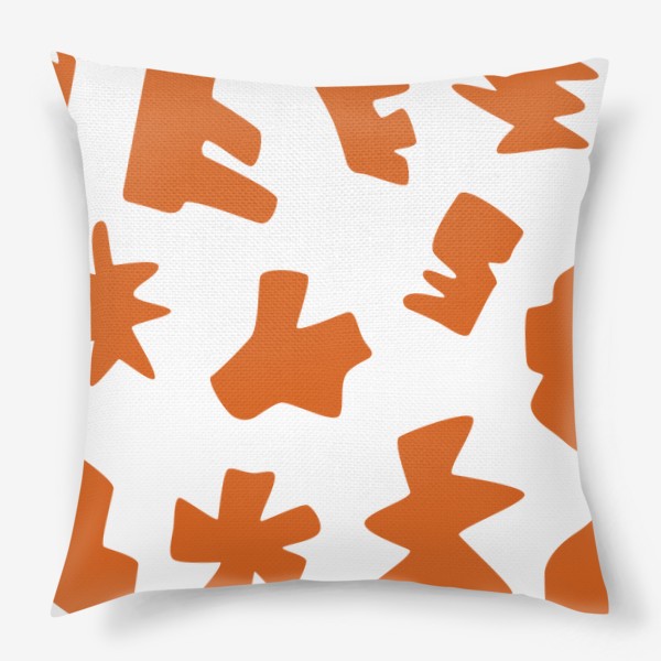 Подушка «Оранжевая абстракция»