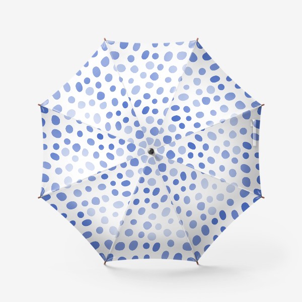 Зонт «Синий горошек Горох или круги и точки Принт с горошком»