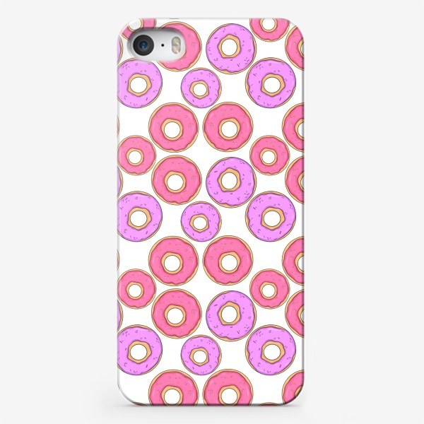Чехол iPhone «Паттерн пончики»
