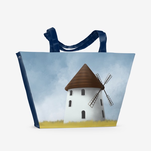 Пляжная сумка «Мельница в поле»