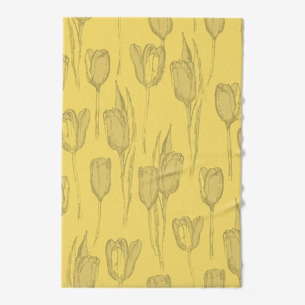 Полотенце «тюльпаны на жёлтом»
