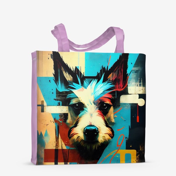 Сумка-шоппер «Собака. Абстрактная живопись. »
