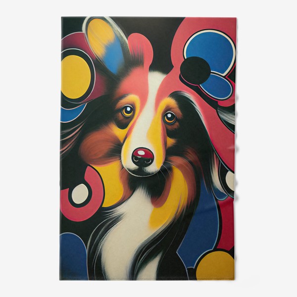 Полотенце «Собака. Абстрактный поп арт.»