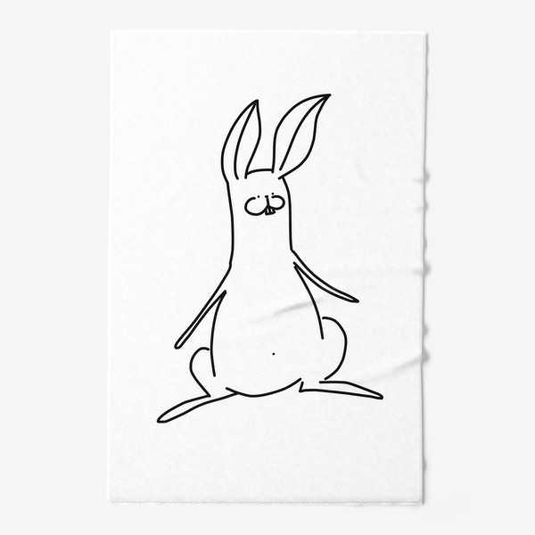 Полотенце «Заяц сидит и улыбается вам »