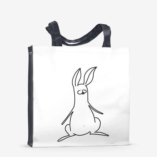 Сумка-шоппер «Заяц сидит и улыбается вам »
