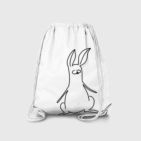 Рюкзак «Заяц сидит и улыбается вам »