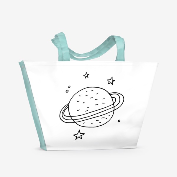 Пляжная сумка &laquo;планета и звезды. космос. день космонавтики&raquo;