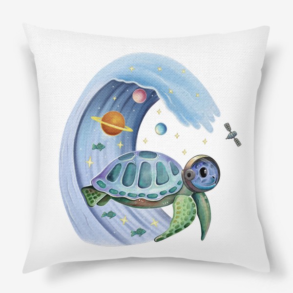 Подушка «Черепаха в космосе»