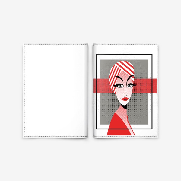 Обложка для паспорта «pop art портрет девушки в стиле комикса»