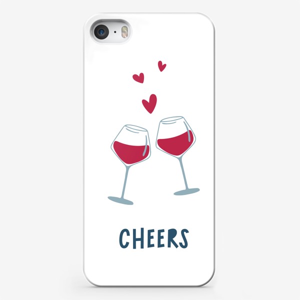 Чехол iPhone «Cheers. Бокалы с красным вином»