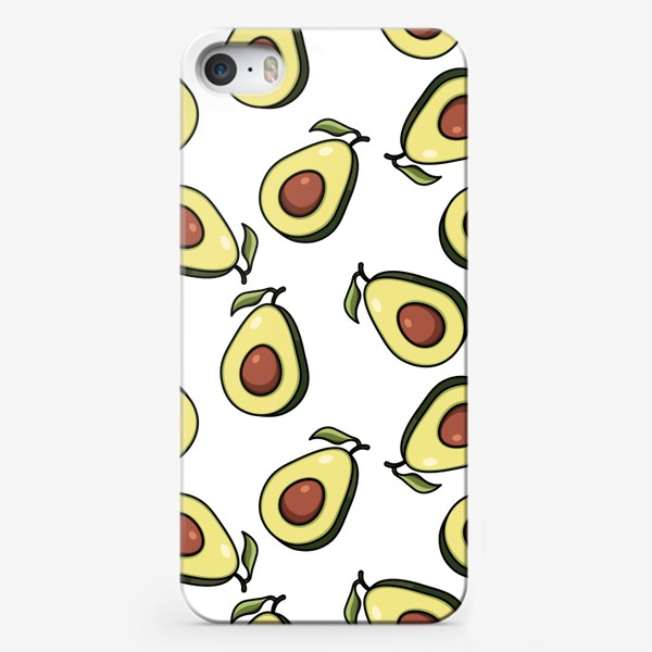 Чехол iPhone «Авокадо паттерн, бесшовный детский милый принт»