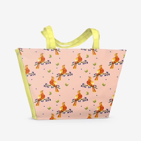 Пляжная сумка «Персиковая птица»