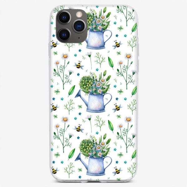 Чехол iPhone «Летнее настроение. Лейка с цветами»