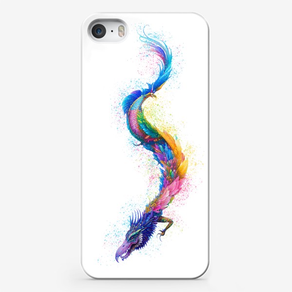 Чехол iPhone «Разноцветный дракон»