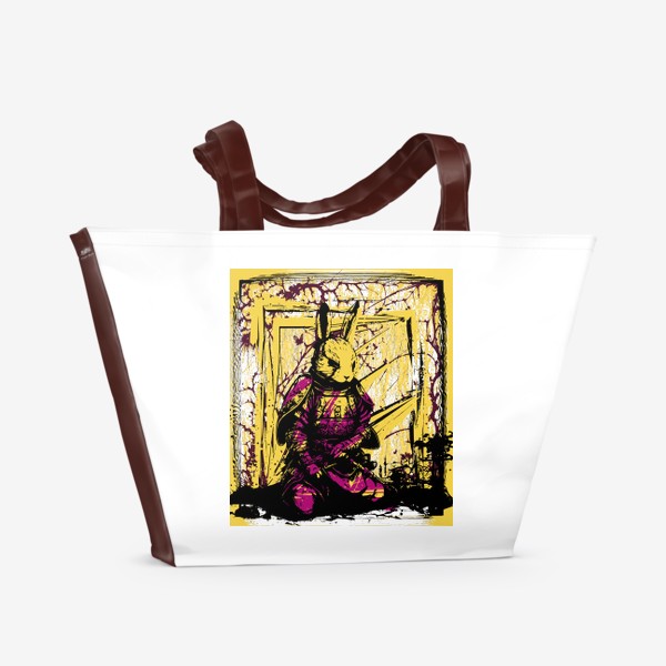 Пляжная сумка «Кролик Самурай»