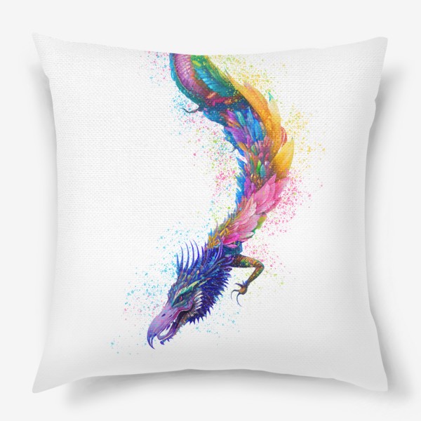 Подушка «Разноцветный дракон»