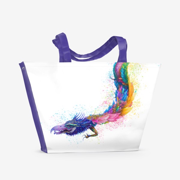 Пляжная сумка «Разноцветный дракон»