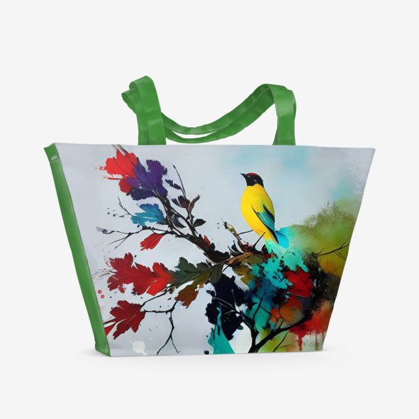Пляжная сумка «Весенний птиц»
