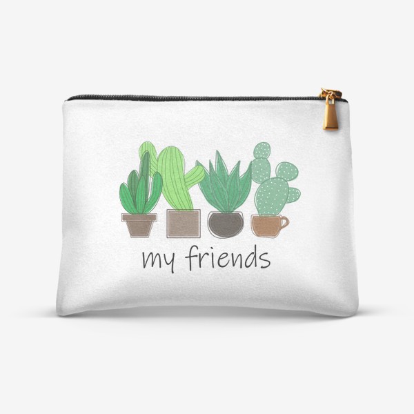 Косметичка &laquo;My friends - cactus, cacti, кактусы&raquo;